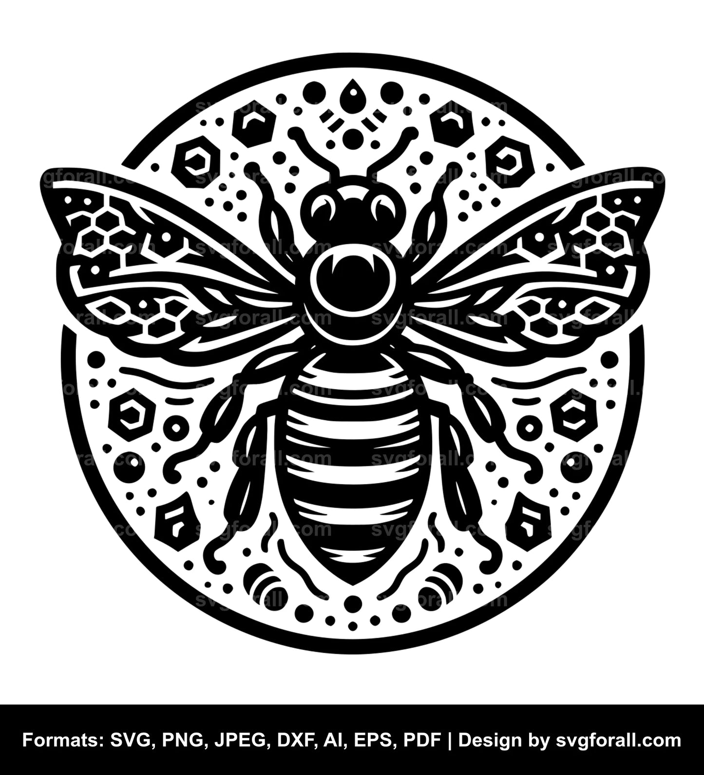 Honey Bee Vector SVG