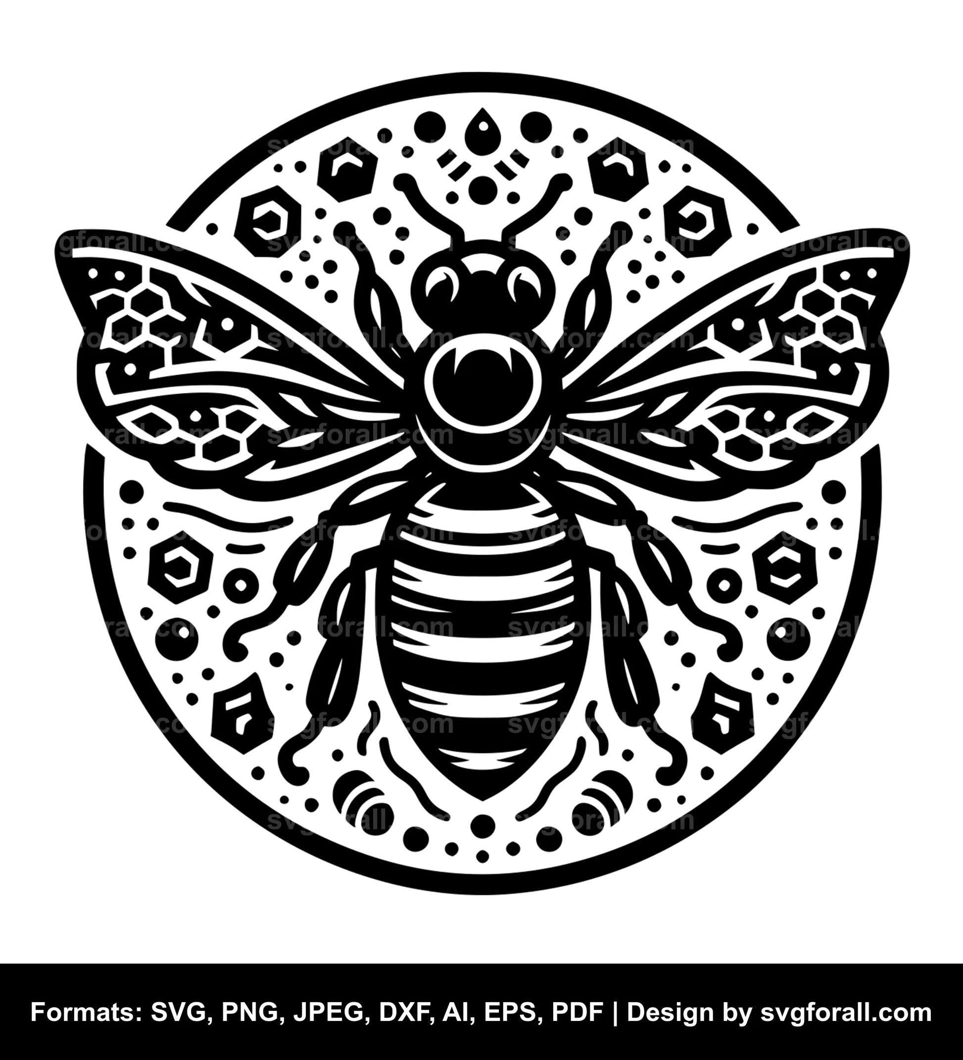 Honey Bee Vector SVG