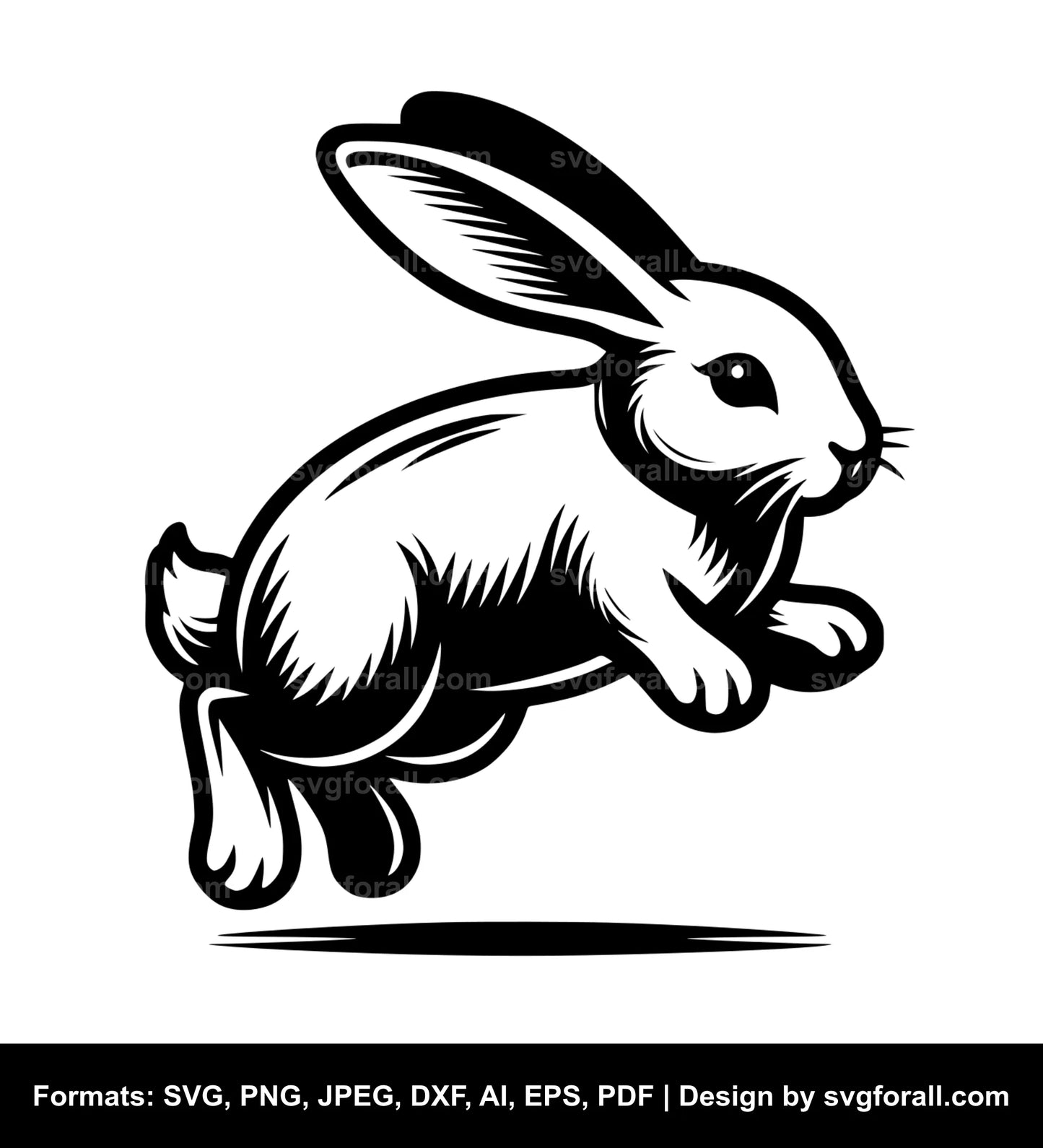 Hopping Bunny SVG Design