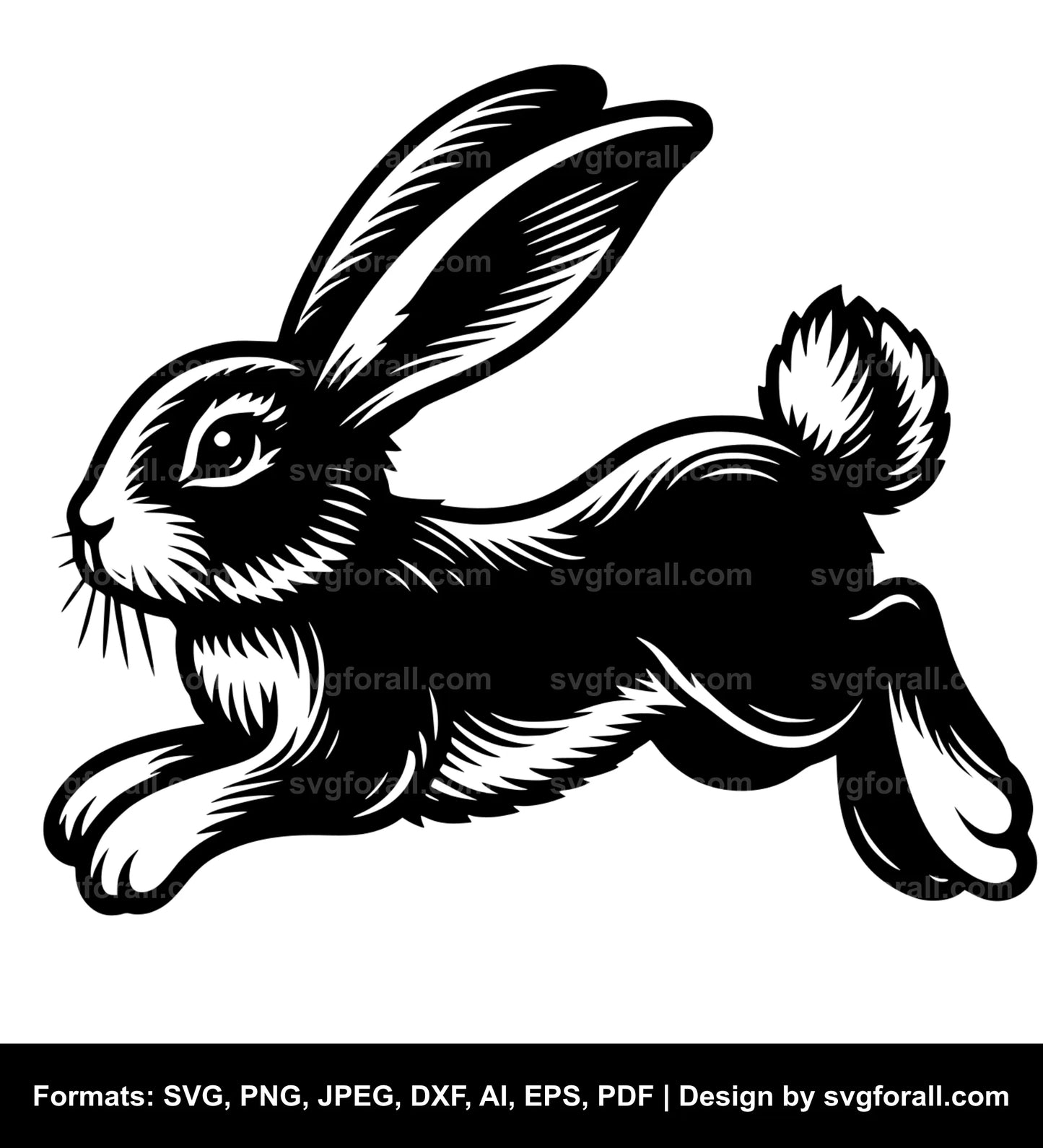 Hopping Bunny SVG PNG