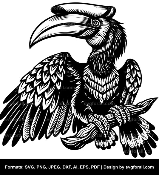 Hornbill SVG Vector