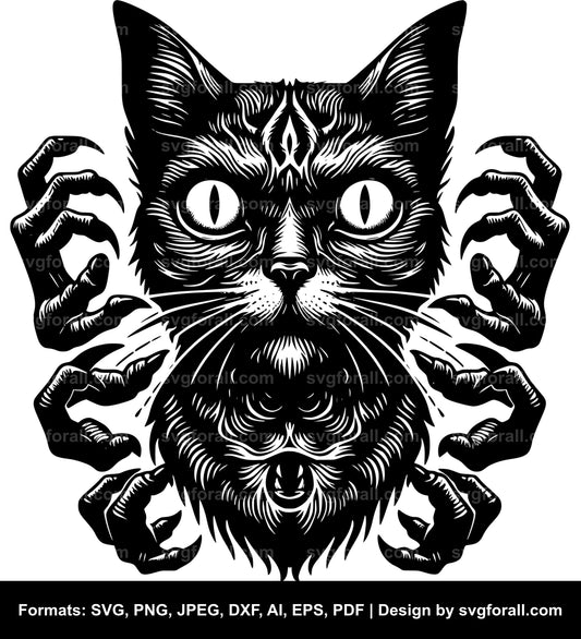 Horror Cat SVG File