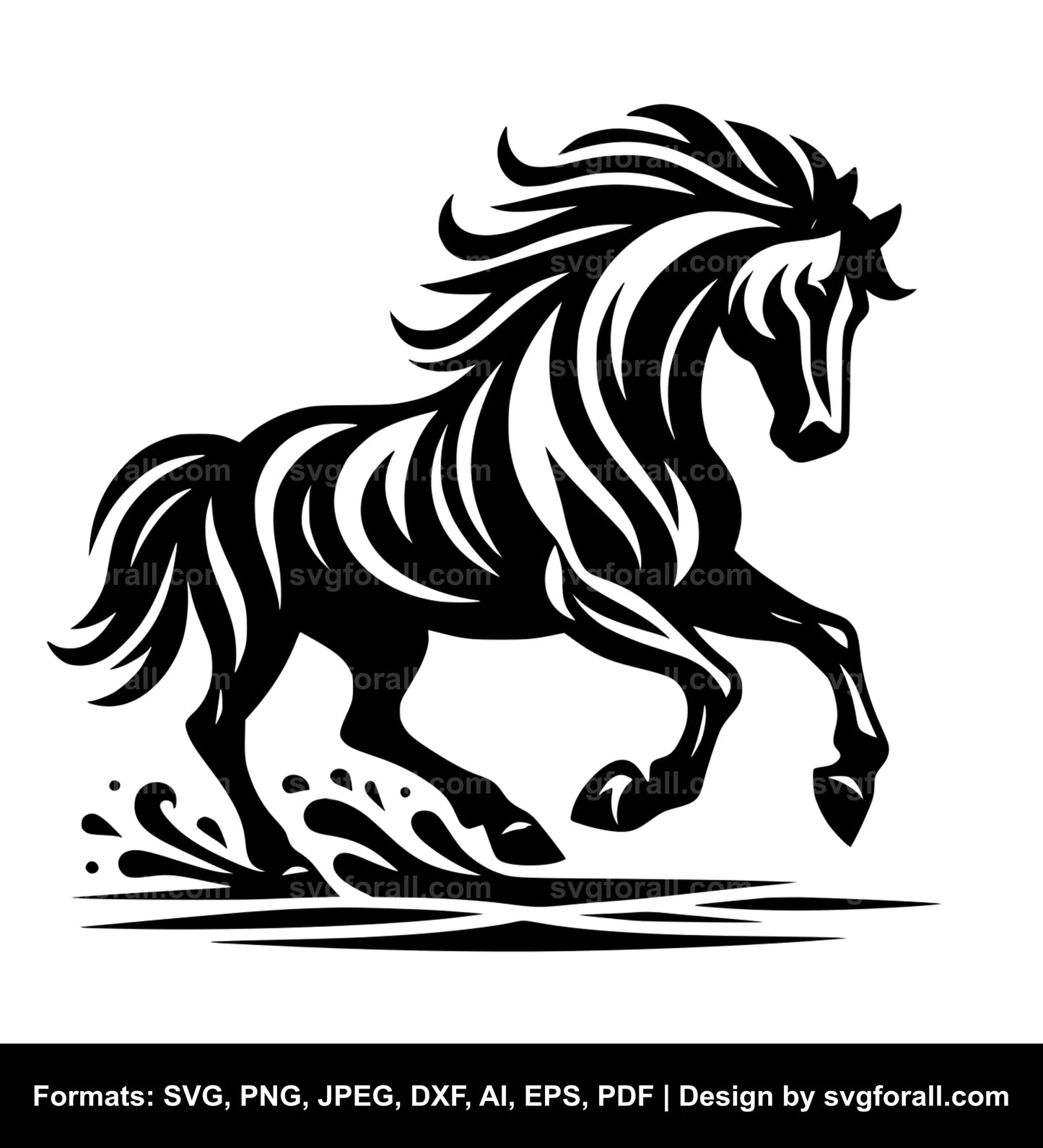 Horse Black SVG PNG