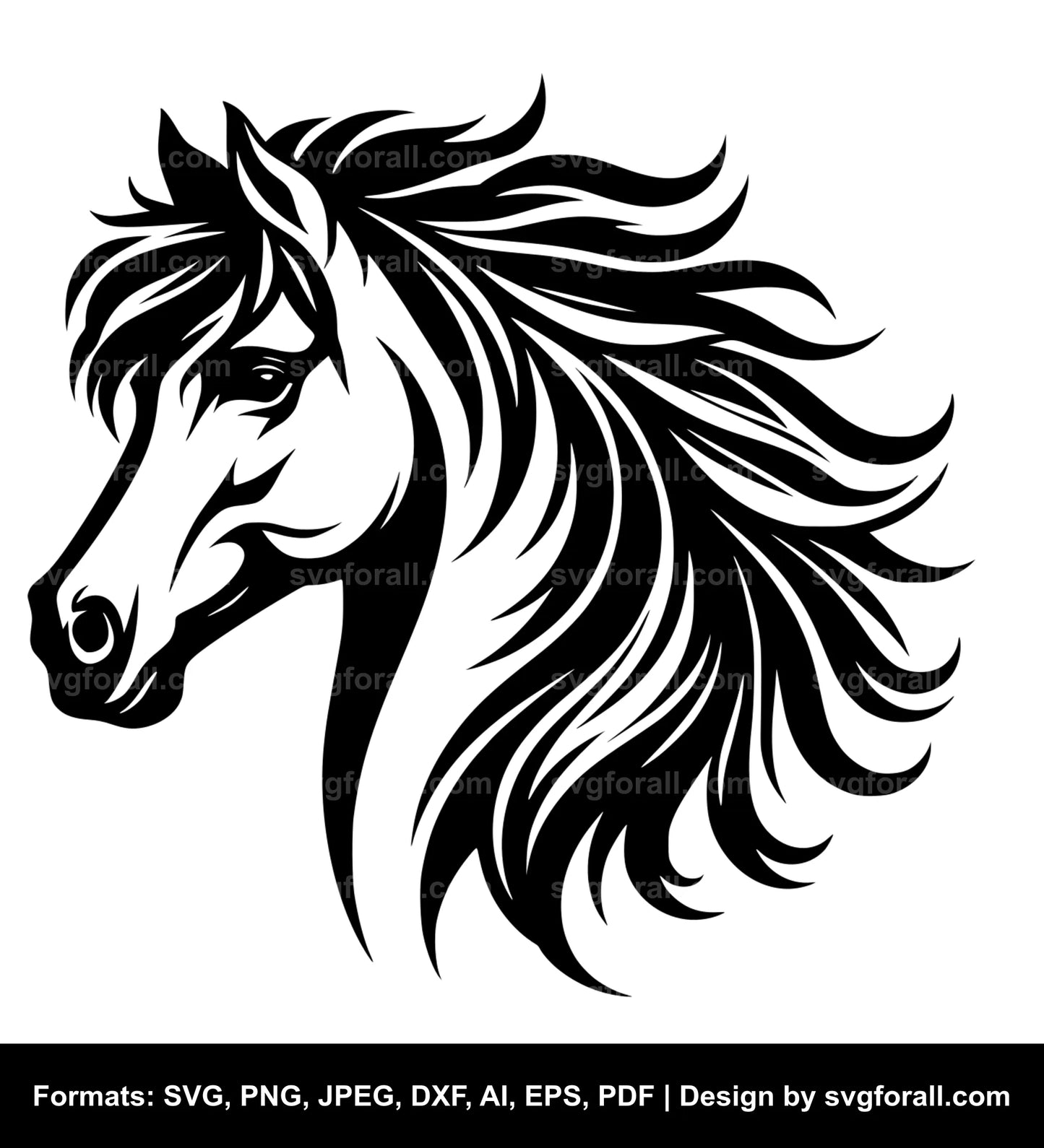 Horse Face SVG