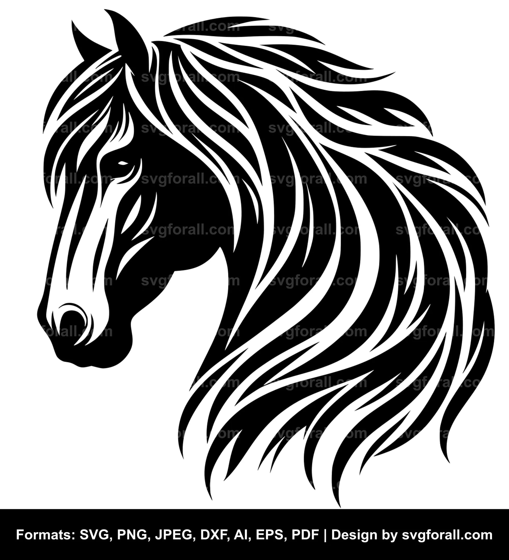 Horse Face SVG File