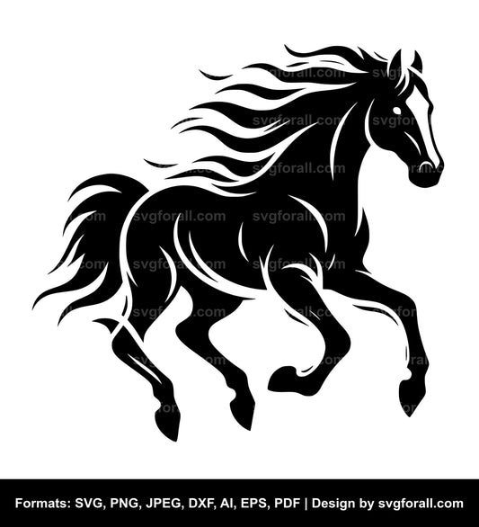 Horse Ghost Black SVG