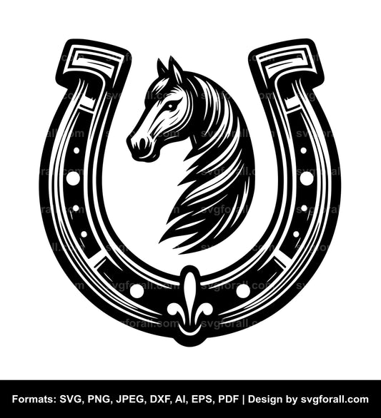 Horse Shoe Black SVG