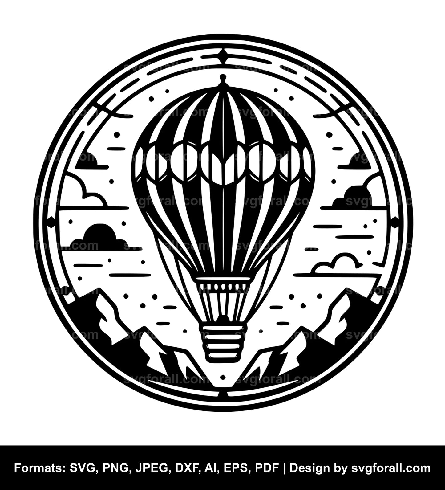 Hot Air Balloon Cricut SVG