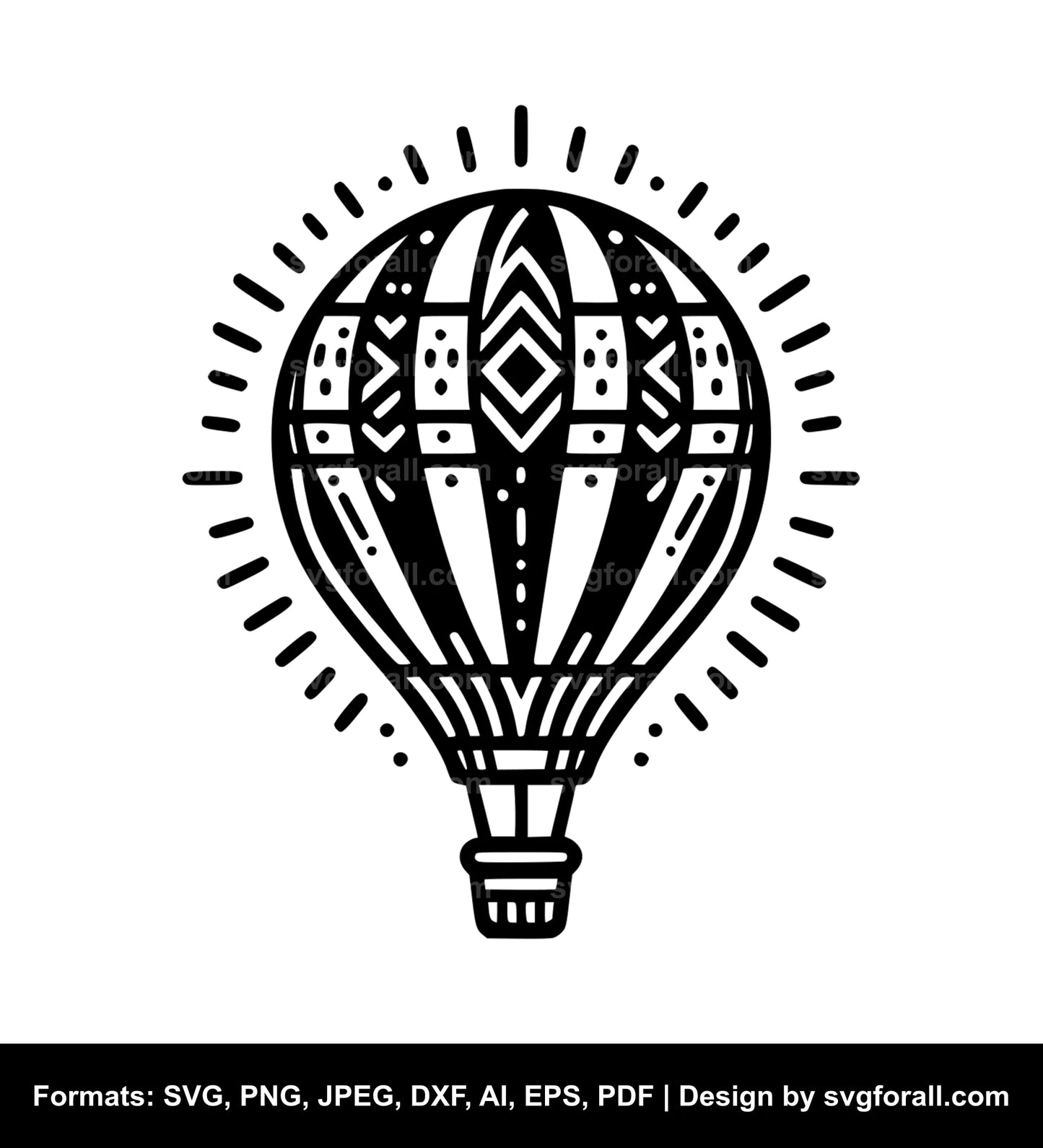 Hot Air Balloon SVG PNG