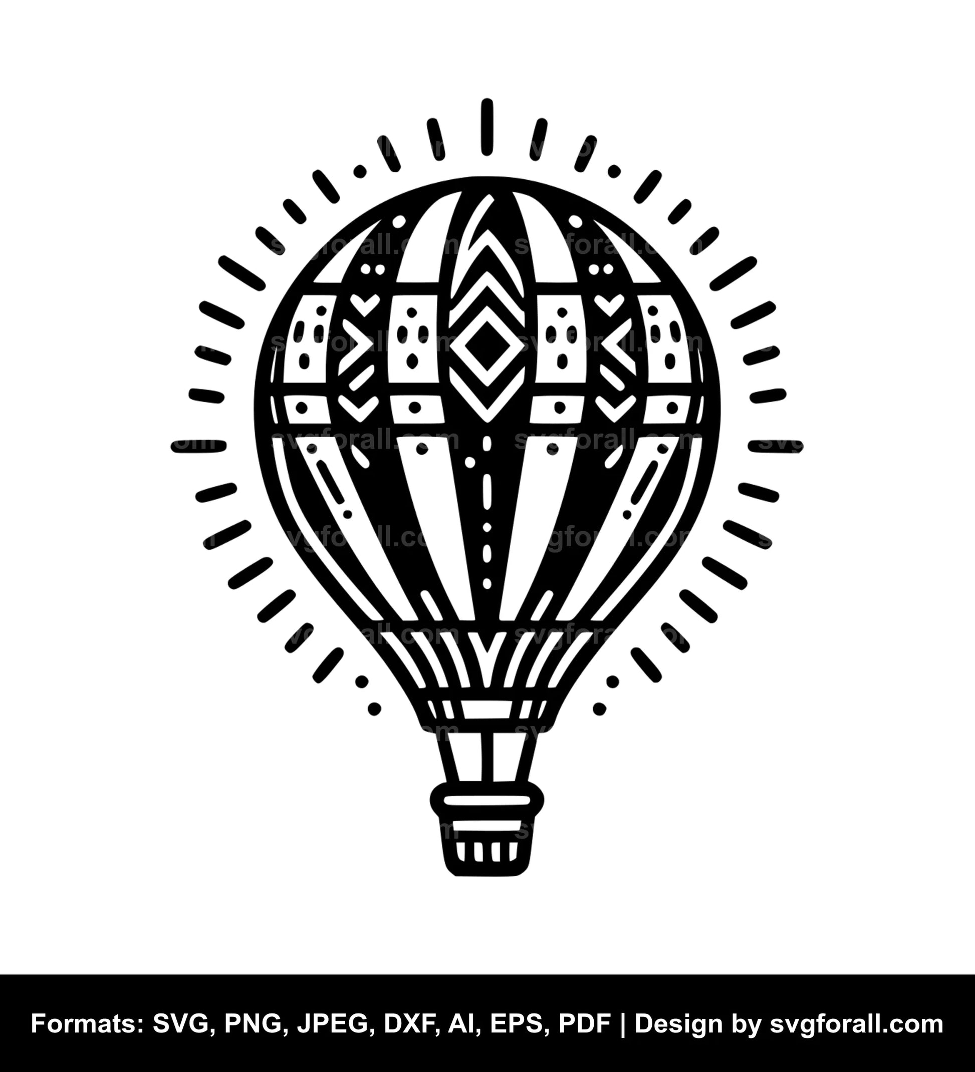 Hot Air Balloon SVG PNG