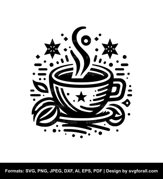 Hot Coffee Black SVG