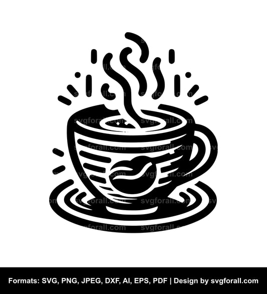 Hot Coffee Clipart SVG