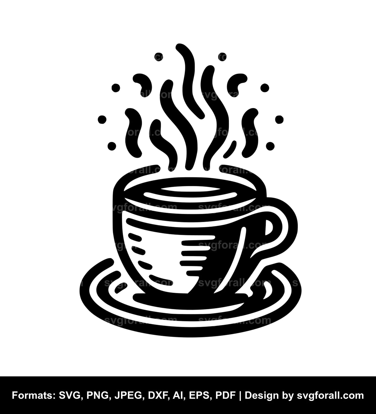 Hot Coffee SVG Design