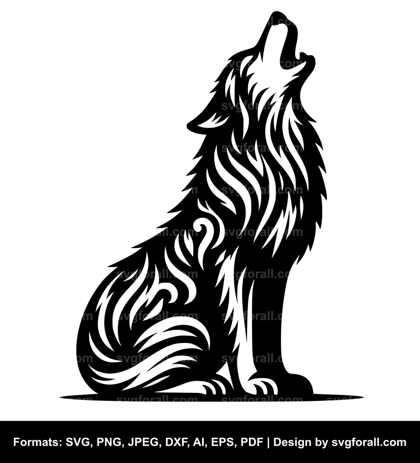 Howling Dog SVG