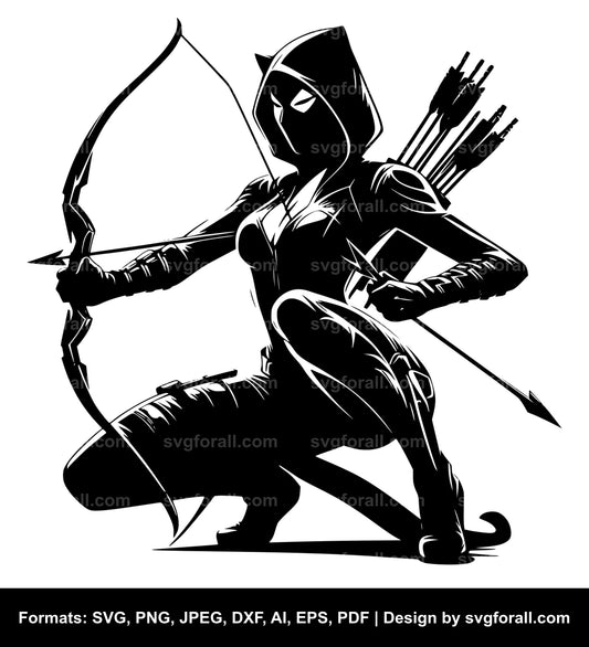 Huntress Clipart SVG