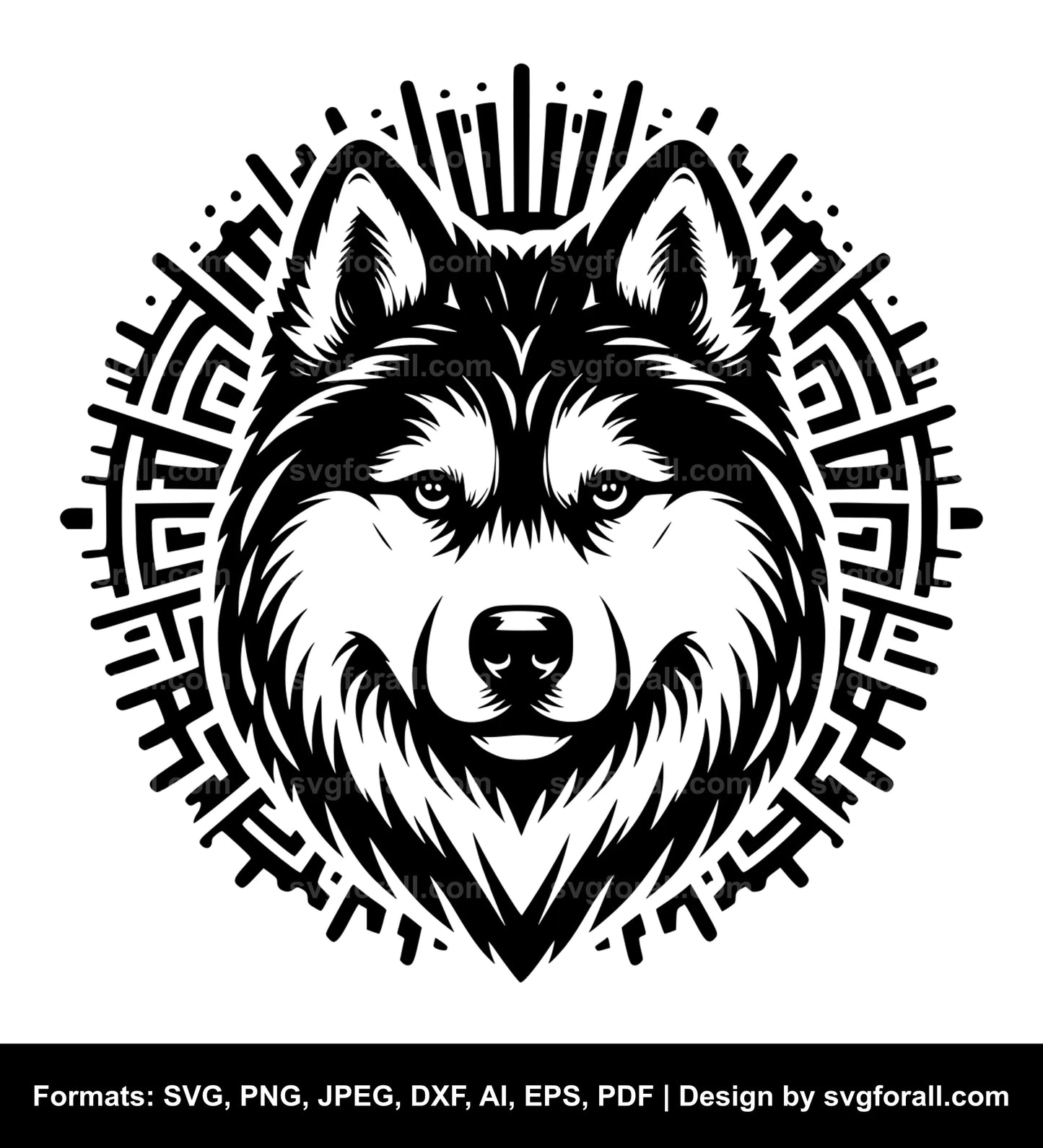 Husky Dog SVG Design