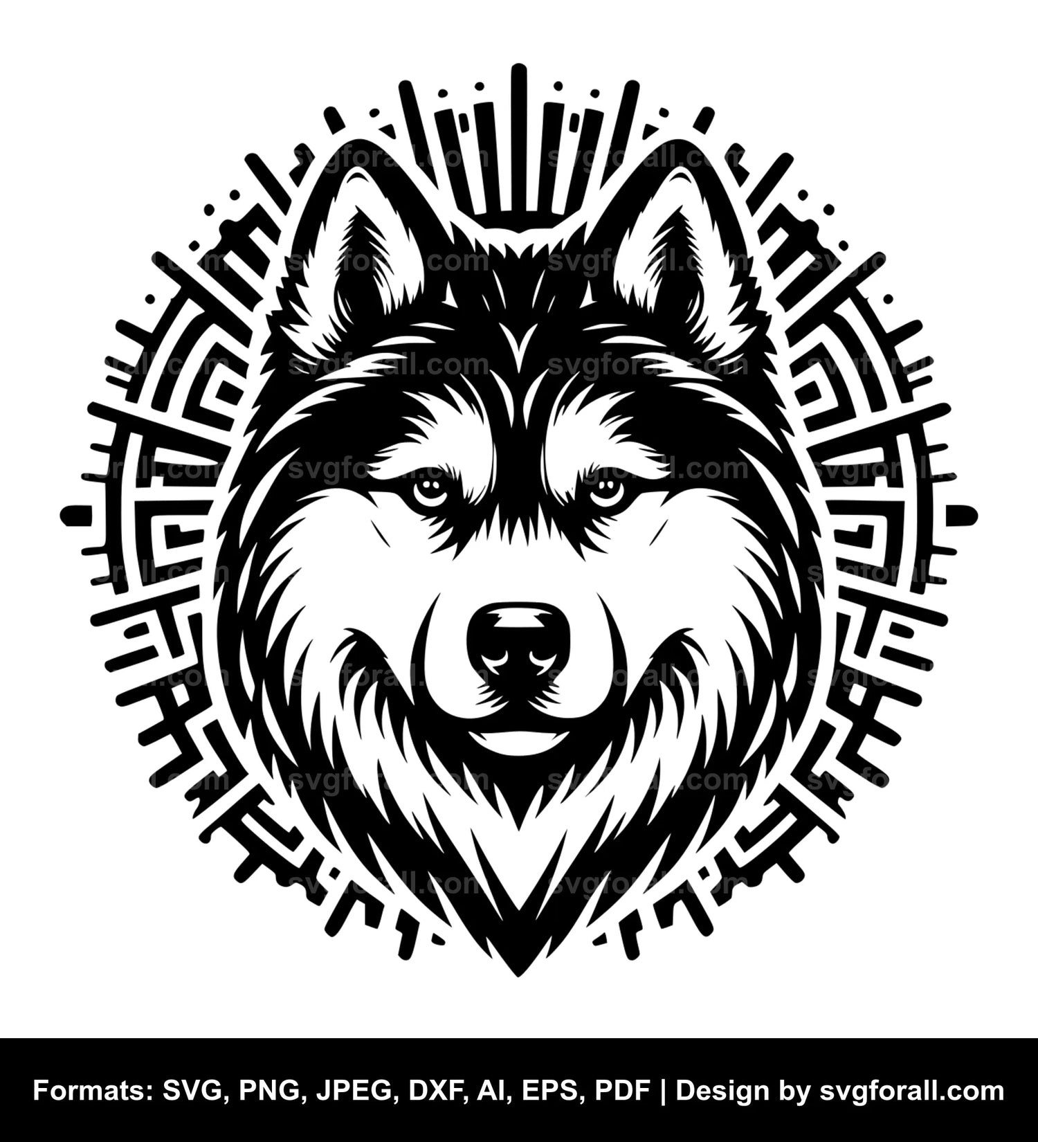 Husky Dog SVG Design