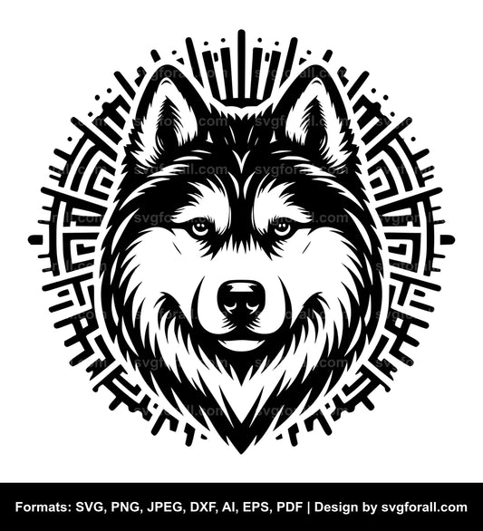 Husky Dog SVG Design