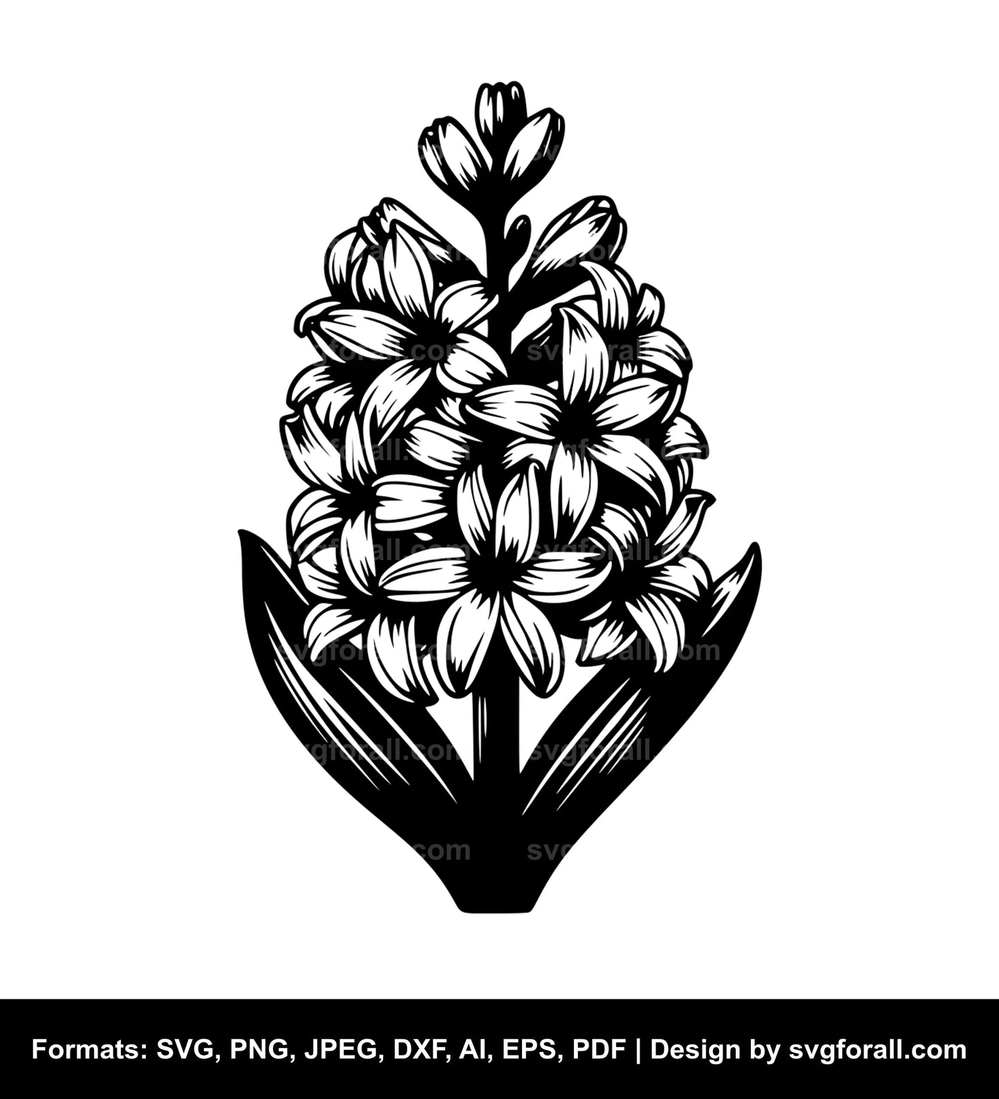 Hyacinth Flower Cricut SVG