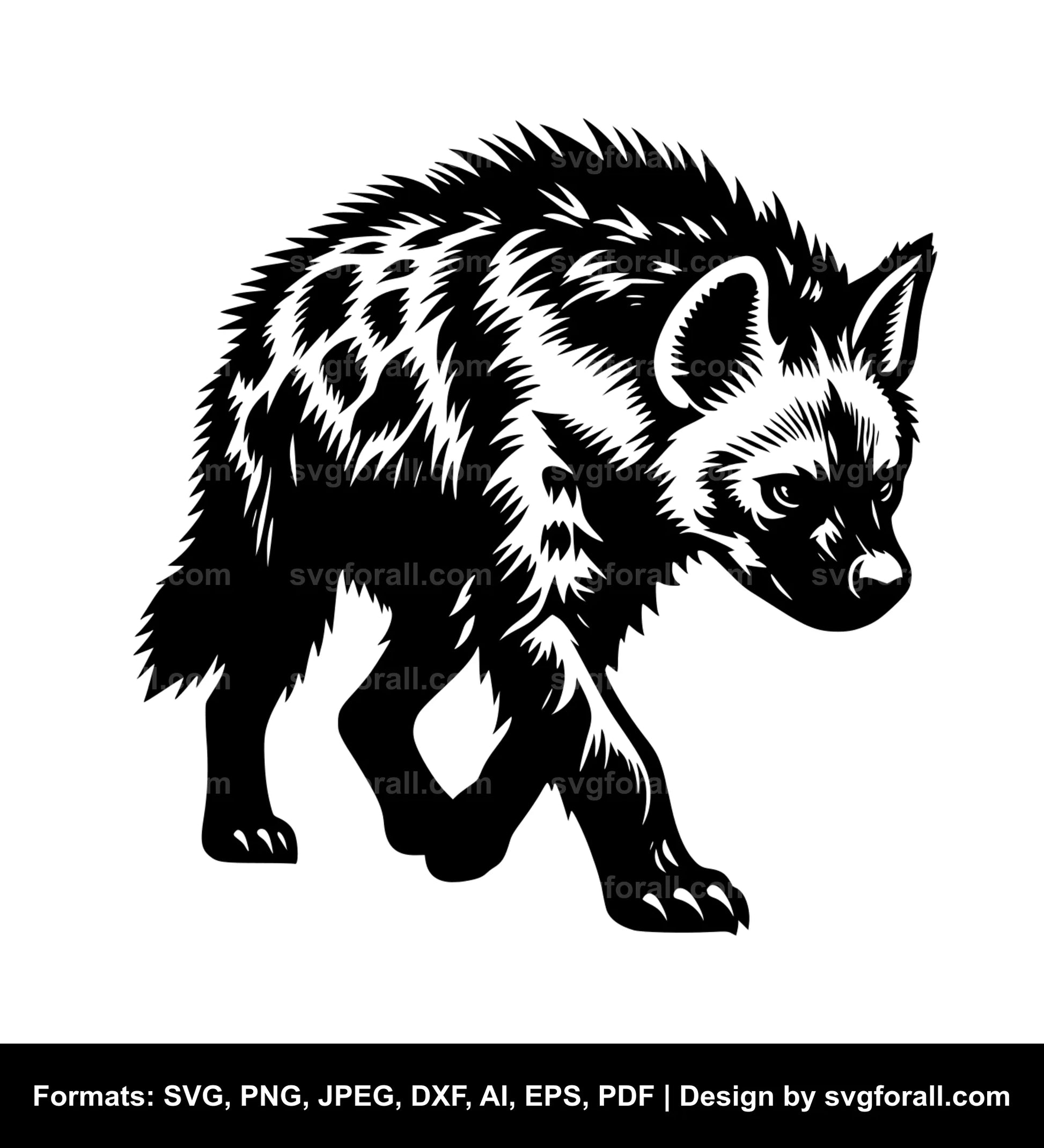 Hyena Black SVG