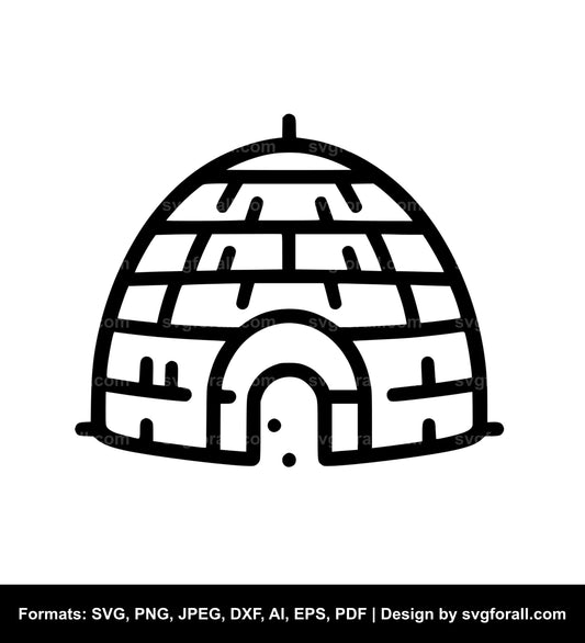 Igloo Black SVG