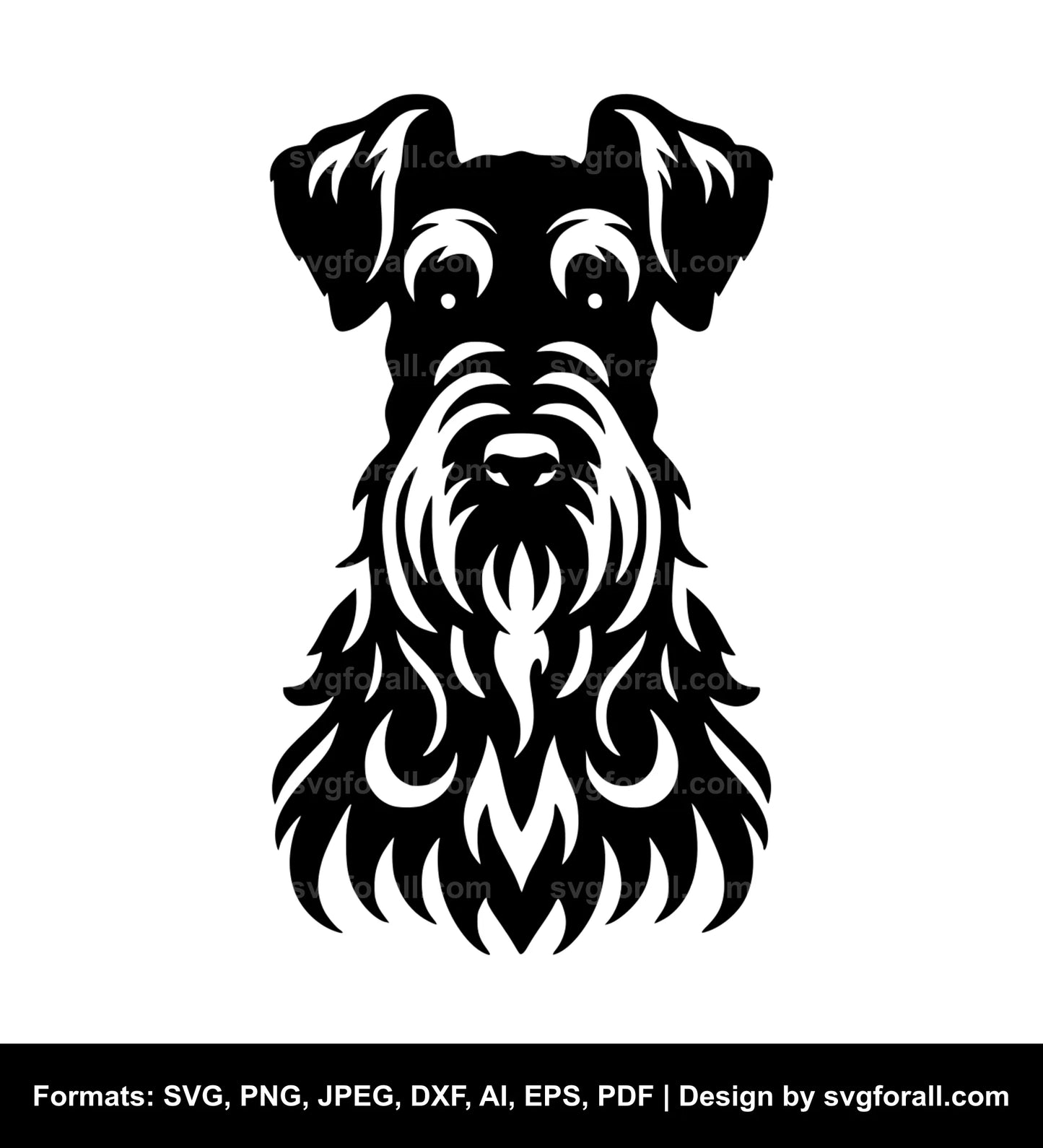 Irish Terrier Dog Black SVG