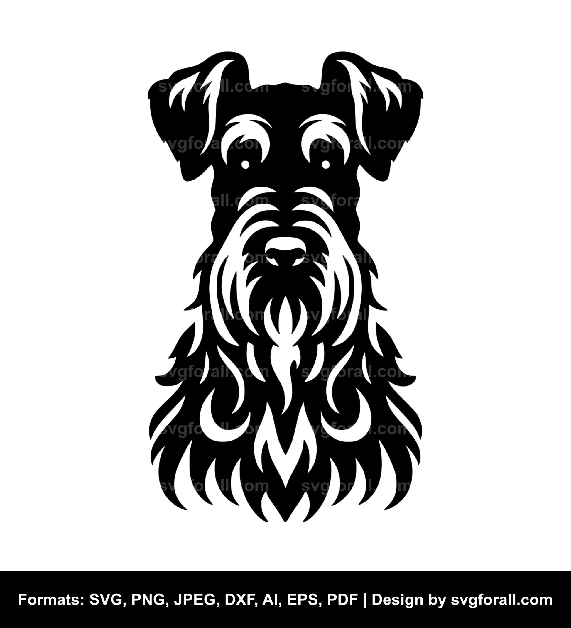 Irish Terrier Dog Black SVG