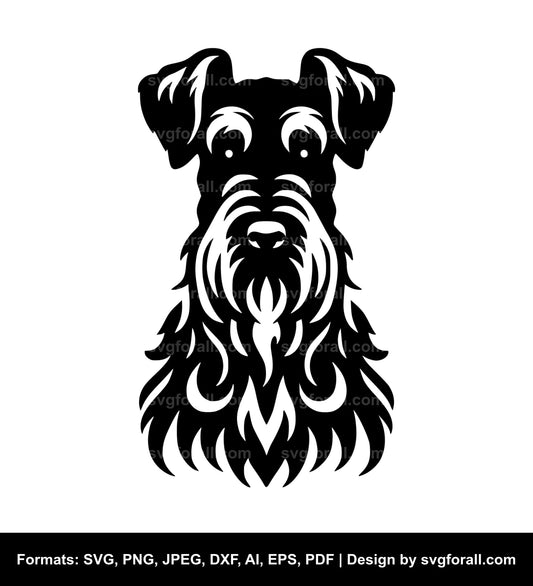 Irish Terrier Dog Black SVG