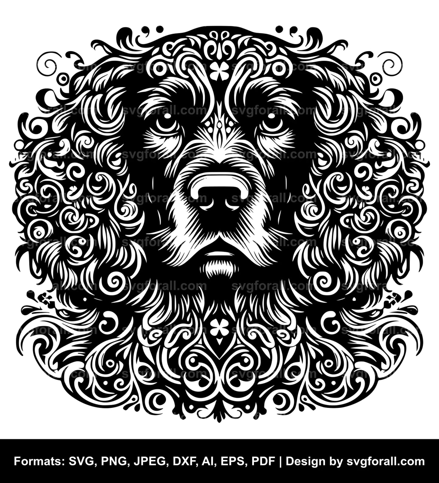 Irish Water Spaniel Dog Cricut SVG