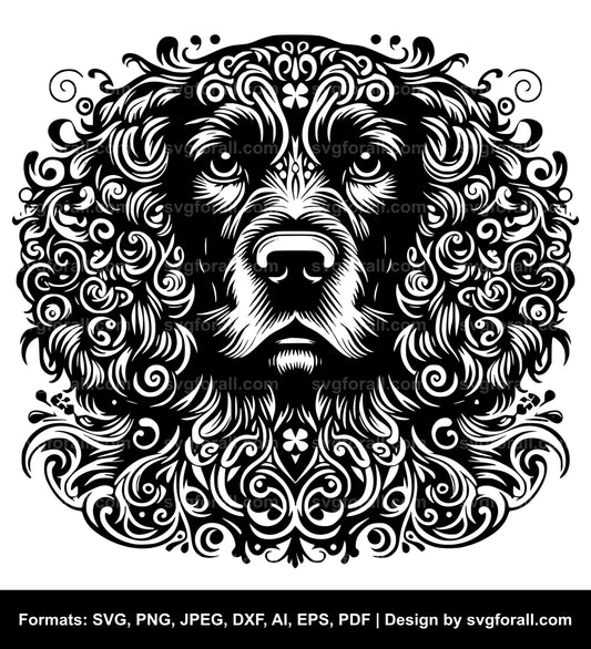 Irish Water Spaniel Dog Cricut SVG