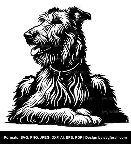 Irish Wolfhound Dog SVG Clipart