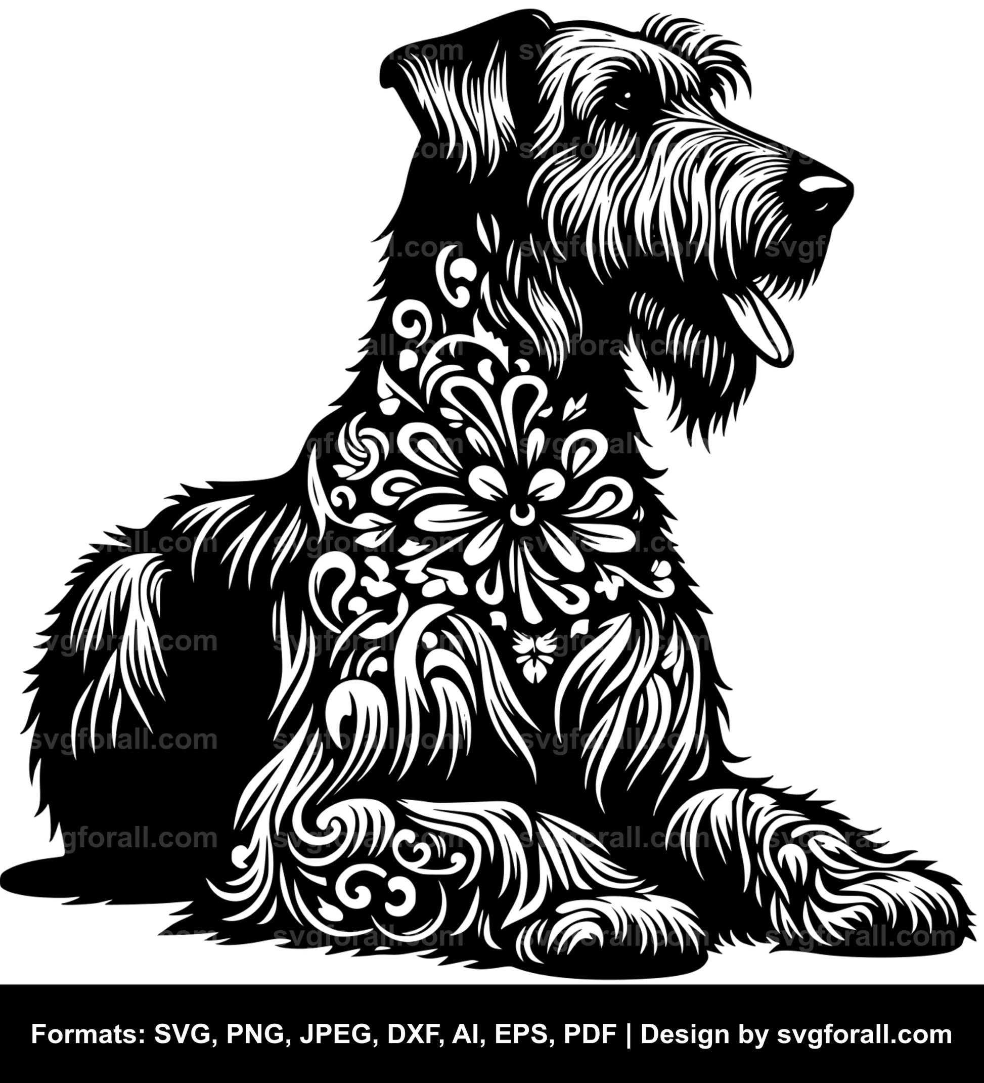 Irish Wolfhound Dog SVG Vector