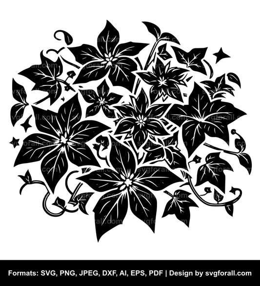 Ivy Flower SVG