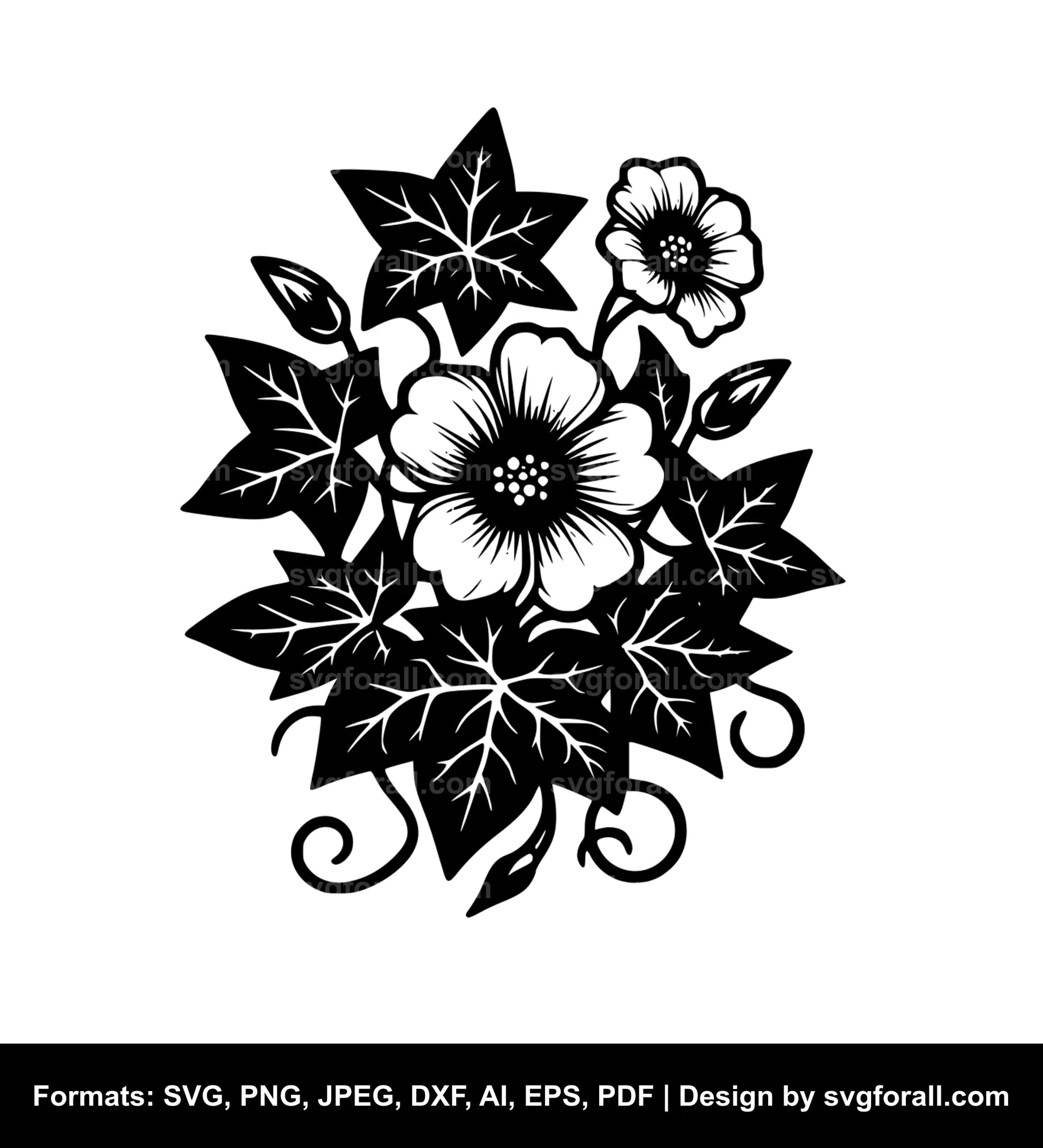 Ivy Flower SVG File