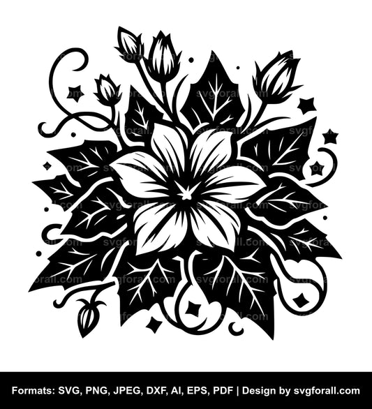 Ivy Flower SVG PNG