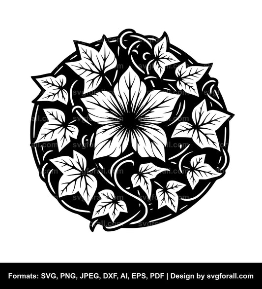 Ivy Flower Vector SVG