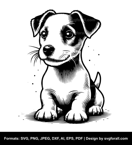 Jack Russell Terrier Dog Vector SVG