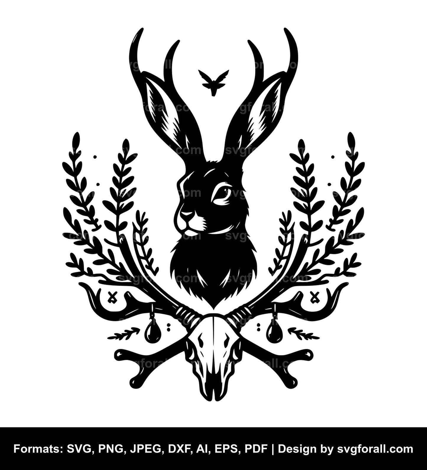 Jackalope SVG Vector