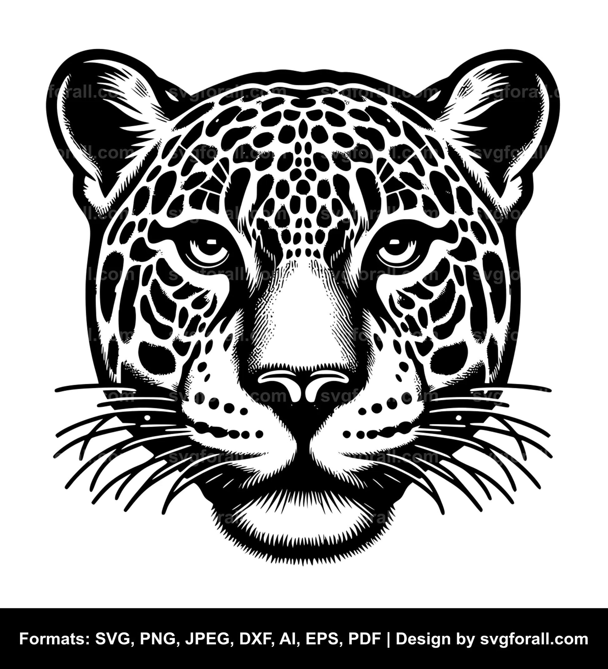 Jaguar Face Cricut SVG