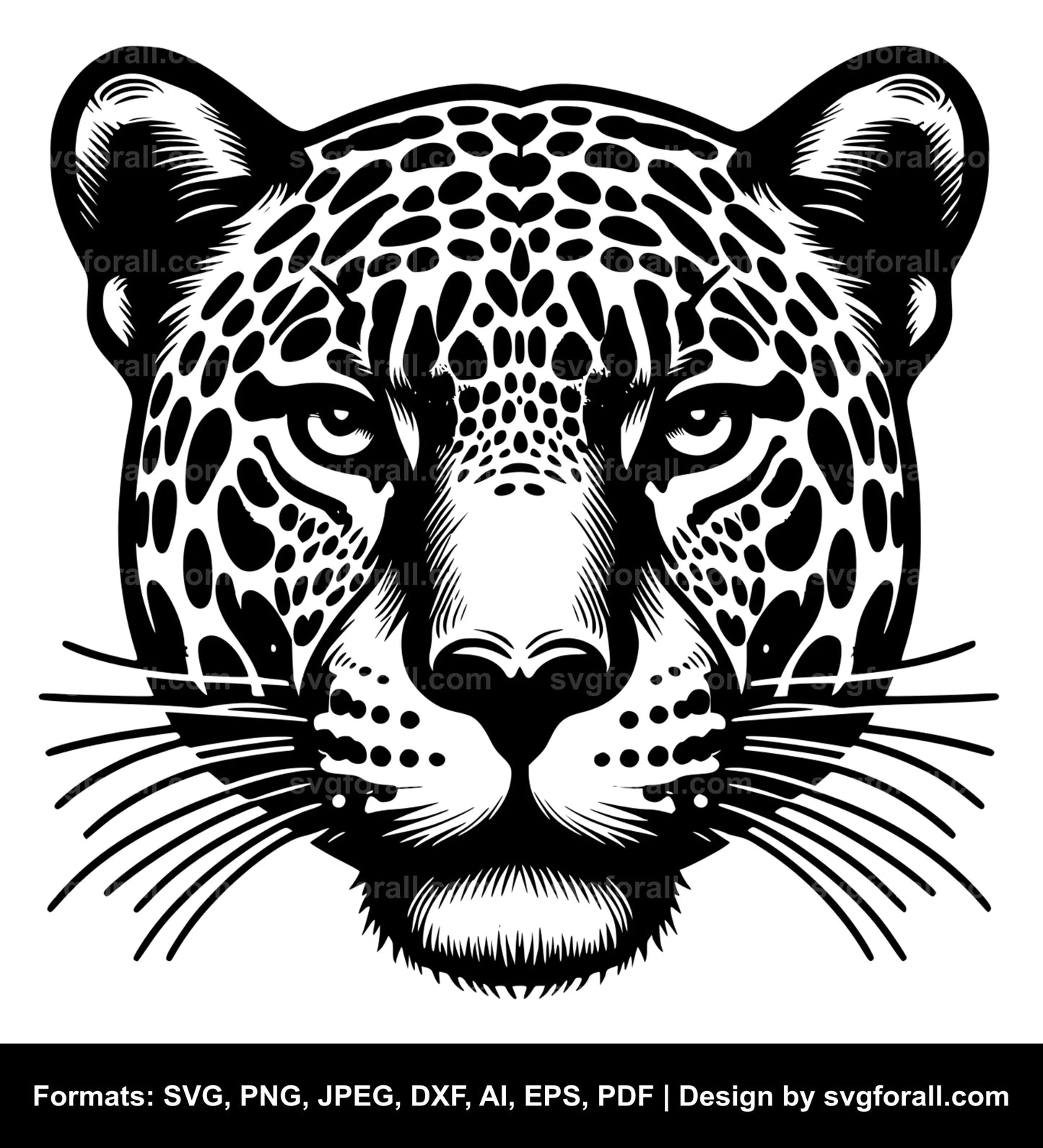 Jaguar Face SVG Design