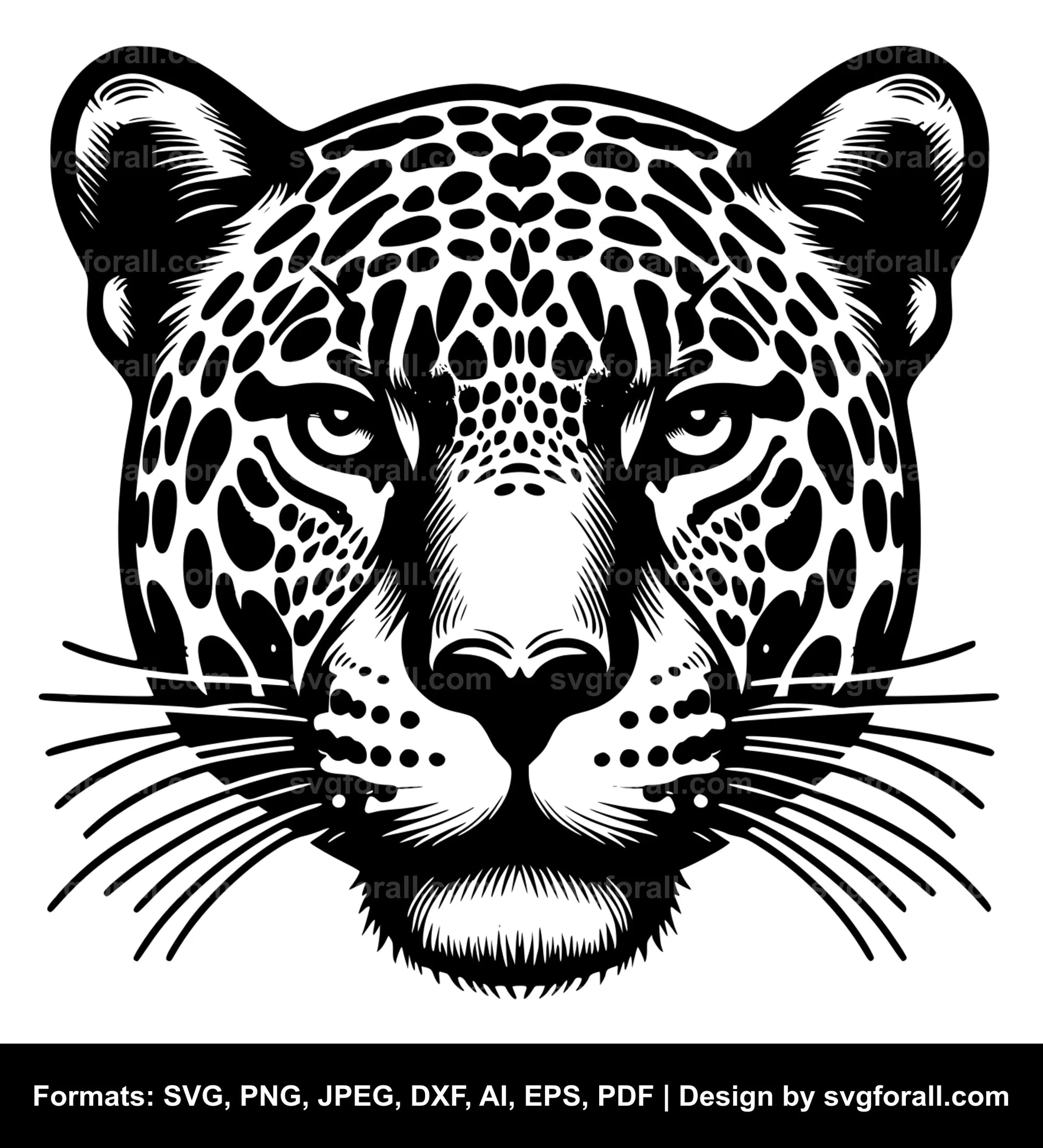 Jaguar Face SVG Design