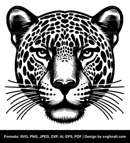 Jaguar Face SVG Design