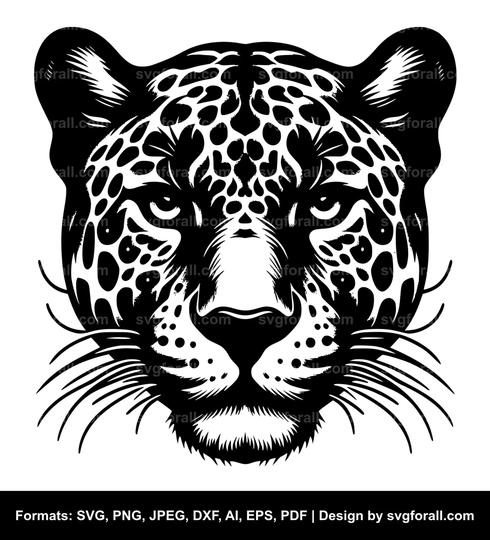 Jaguar Face SVG PNG