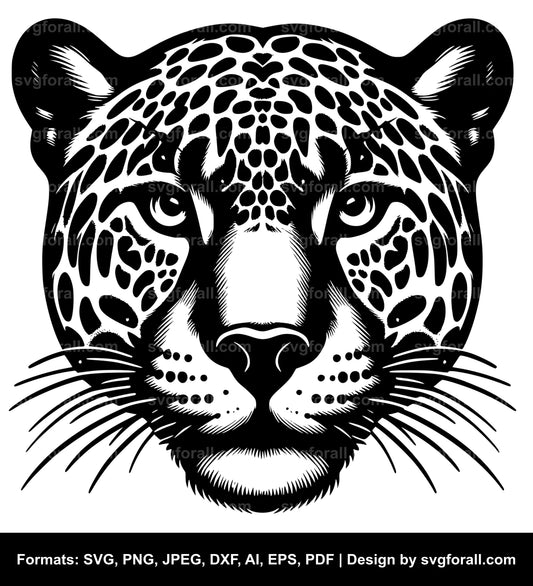 Jaguar Face SVG Vector