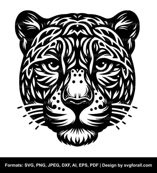 Jaguar Face Vector SVG