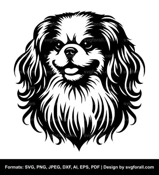 Japanese Chin Dog Black SVG