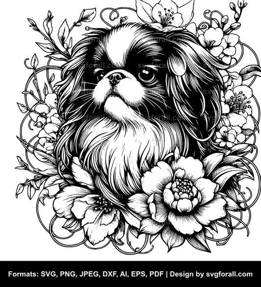 Japanese Chin Dog SVG PNG