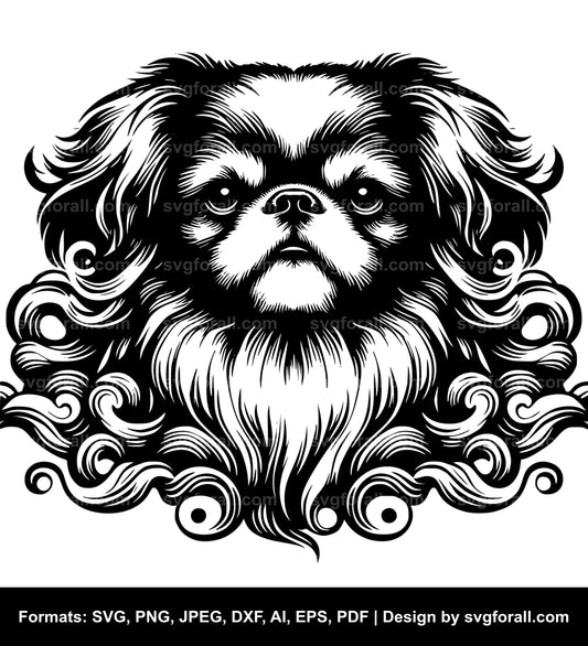 Japanese Chin Dog Vector SVG