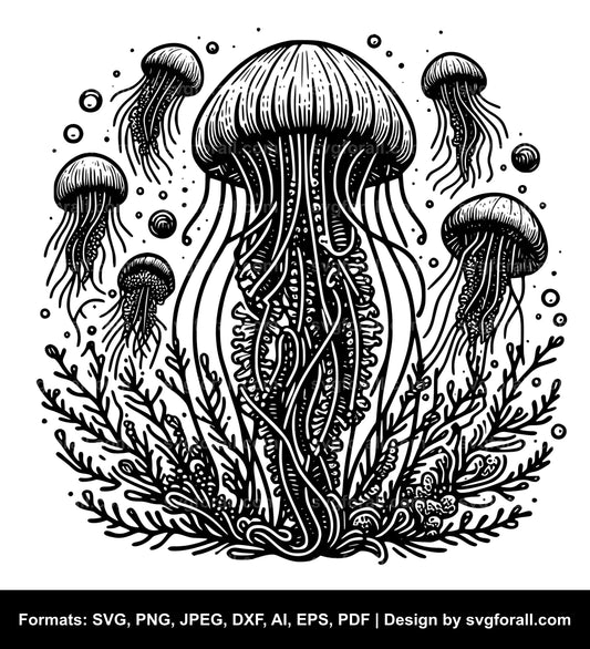 Jellyfish Clipart SVG