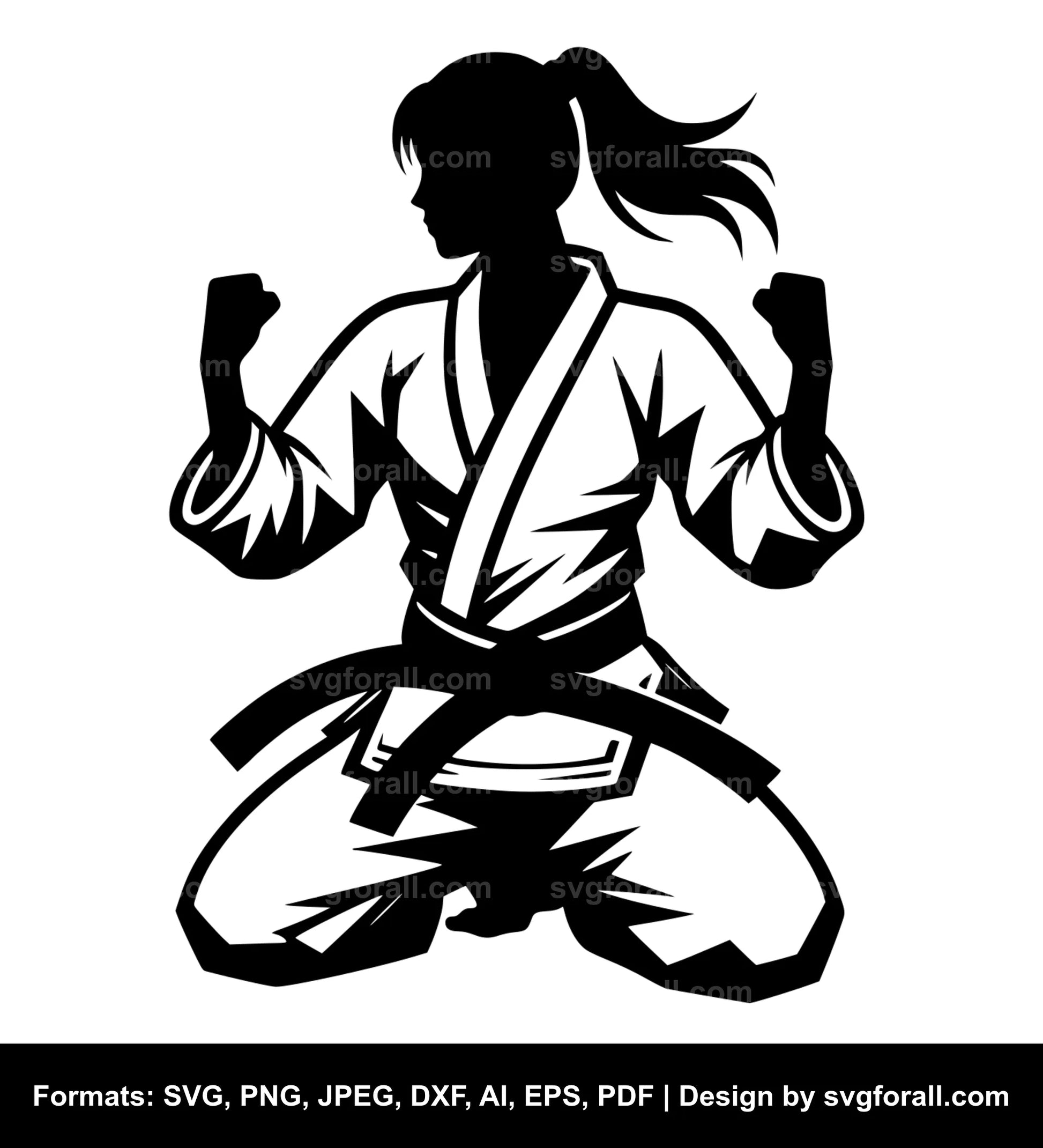 Jiu Jitsu Girl Cricut SVG